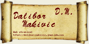 Dalibor Makivić vizit kartica